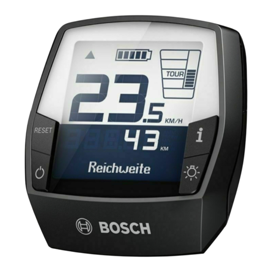 Bosch Intuvia BUI255 Notice D'utilisation D'origine