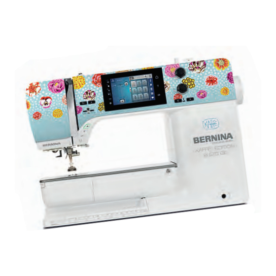 Bernina 570 QE KAFFE EDITION Mode D'emploi