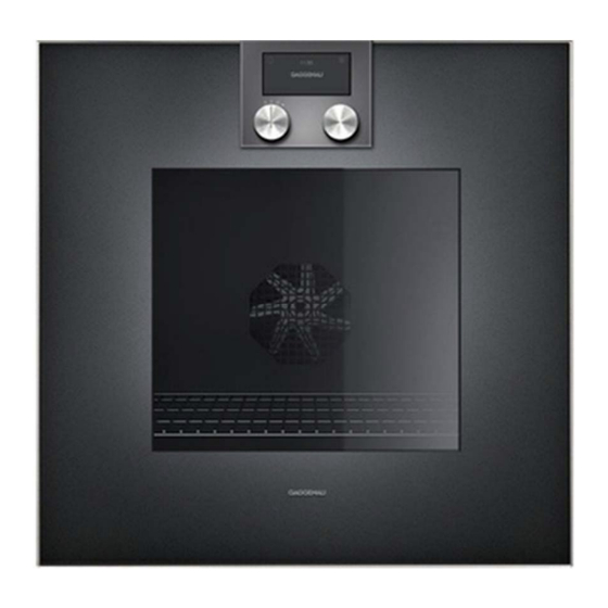 Gaggenau BS470101 Notice D'utilisation