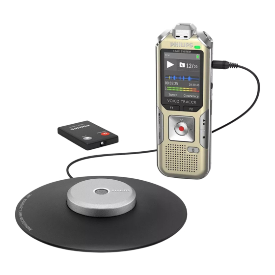Philips VOICE TRACER DVT8000/00 Manuel De L'utilisateur