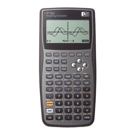HP 40gs Guide De L'utilisateur