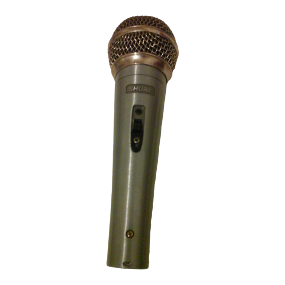 Shure 12A Mode D'emploi