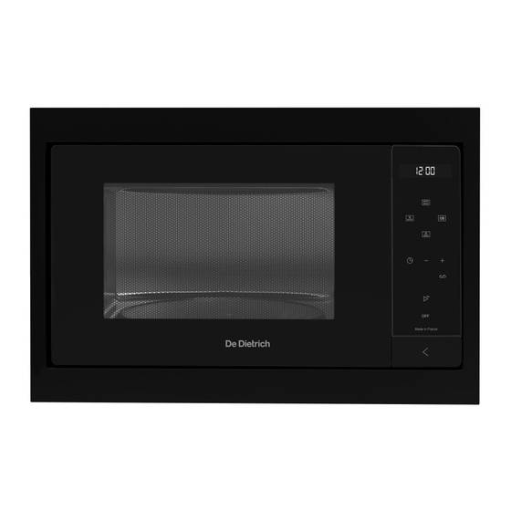 De Dietrich DME4320B Notice D'installation Et D'utilisation