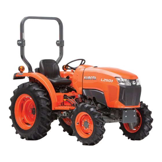 Kubota L2501 Manuel De L'utilisateur