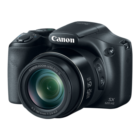 Canon PowerShot SX520 HS Guide D'utilisation