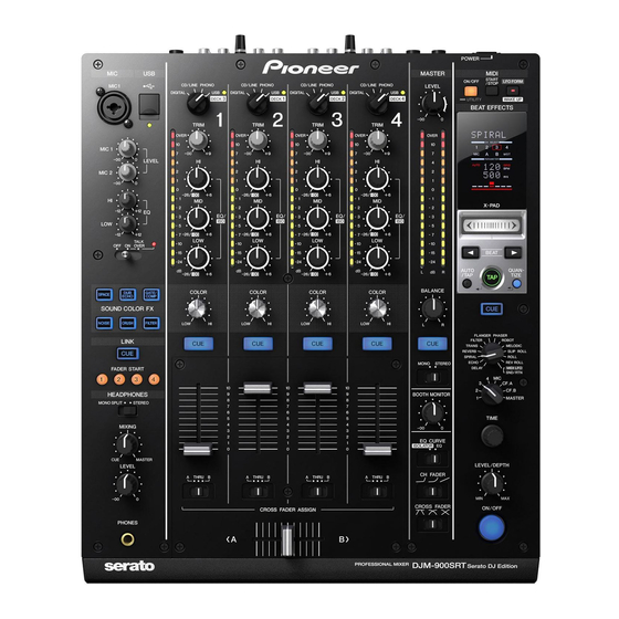 Pioneer DJM-900SRT Serato DJ Edition Mode D'emploi