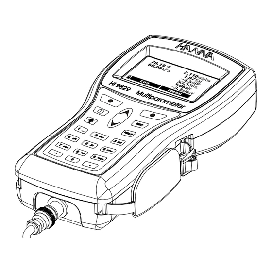 Hanna HI 9829 Manuel D'utilisation