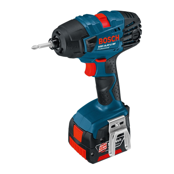 Bosch GDR Professional 14,4 V-LI Notice Originale