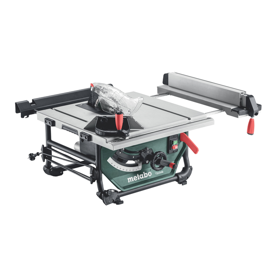 Metabo TS 254 M Instructions D'utilisation