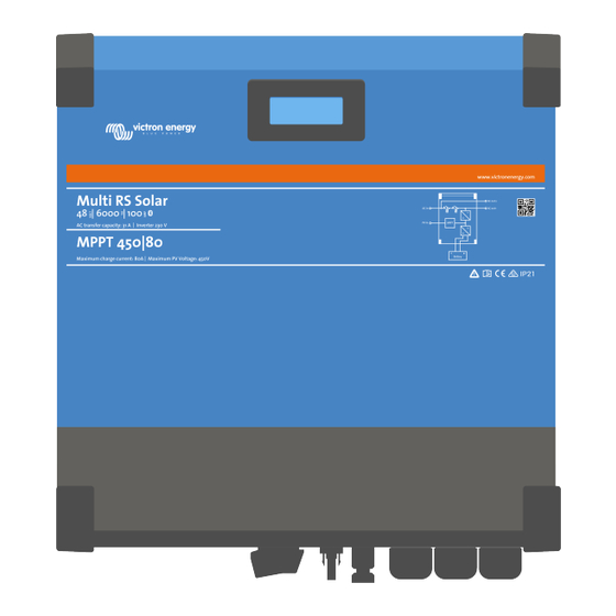 Victron energy Multi RS Solar Mode D'emploi