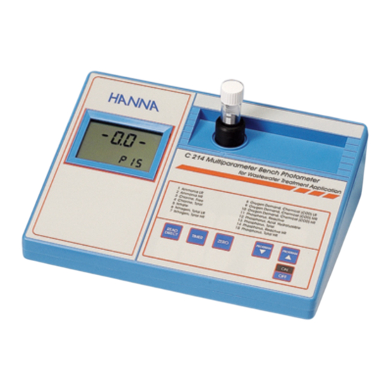 Hanna Instruments HI 83214 Manuel D'utilisation