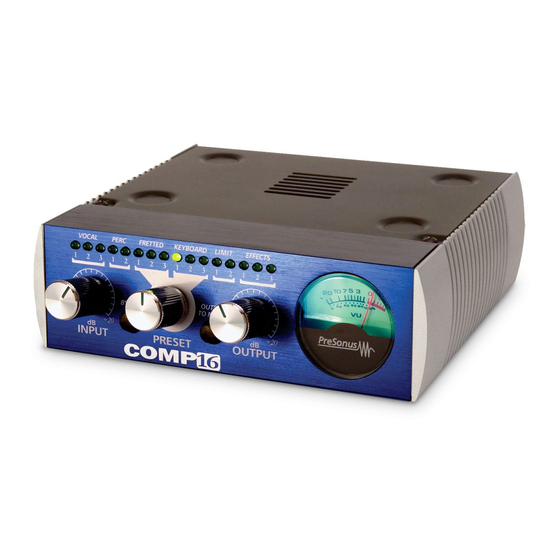 PRESONUS COMP16 Mode D'emploi