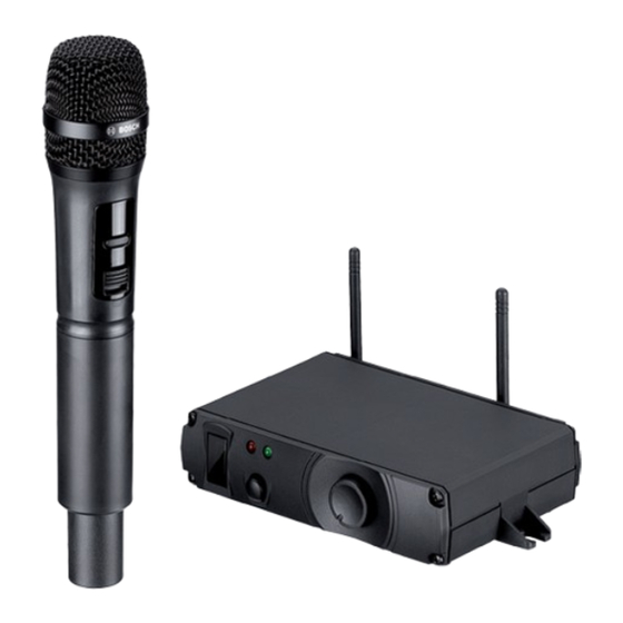 Bosch Coach WirelessMicrophone System E Mode D'emploi Et De Montage