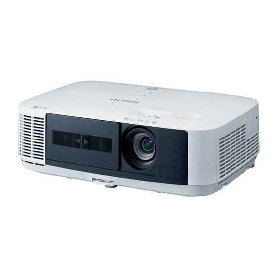 Ricoh PJ WX5361N Mode D'emploi