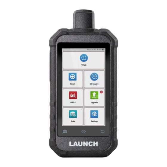 Launch Creader TPMS 5011 V2 Guide De Démarrage Rapide
