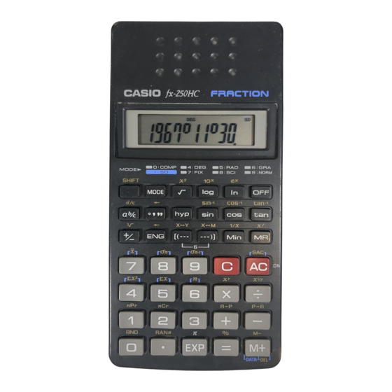 Casio fx-82SX Mode D'emploi