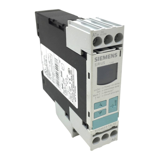 Siemens SIRIUS 3UG4633 Instructions De Service