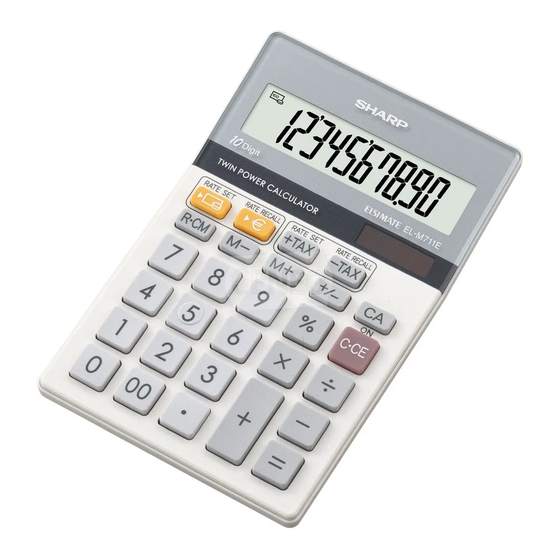 Sharp ELSI MATE EL-M711E Mode D'emploi