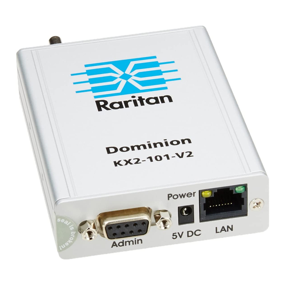 Raritan Dominion KX II-101-V2 Guide De Configuration Rapide