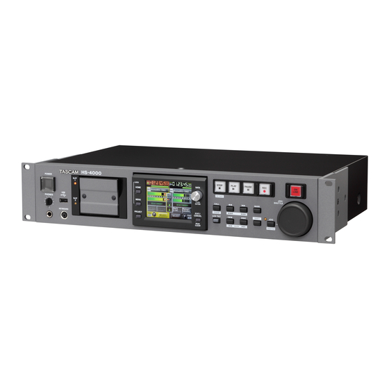 Tascam HS-4000 Mode D'emploi