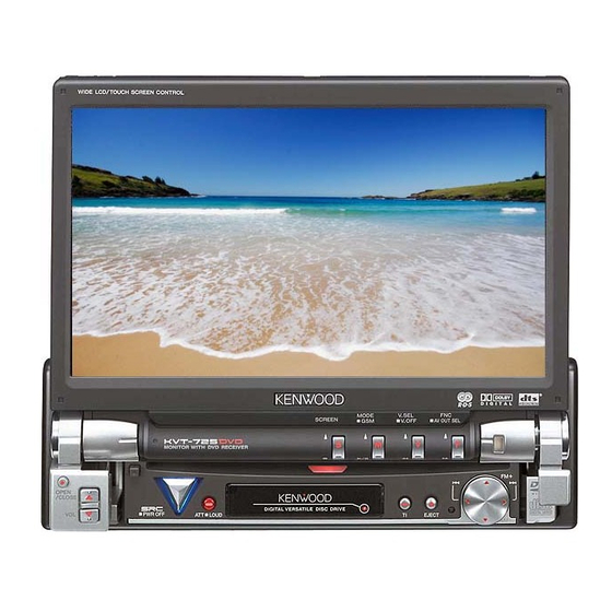 Kenwood KVT-725DVD Mode D'emploi