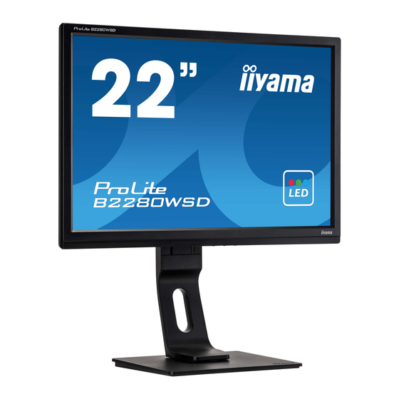 Iiyama ProLite B2280WSD Mode D'emploi