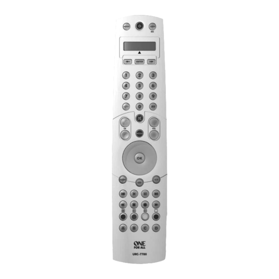 One for All URC-7780 Mode D'emploi