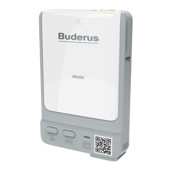Buderus MX400 Mode D'emploi