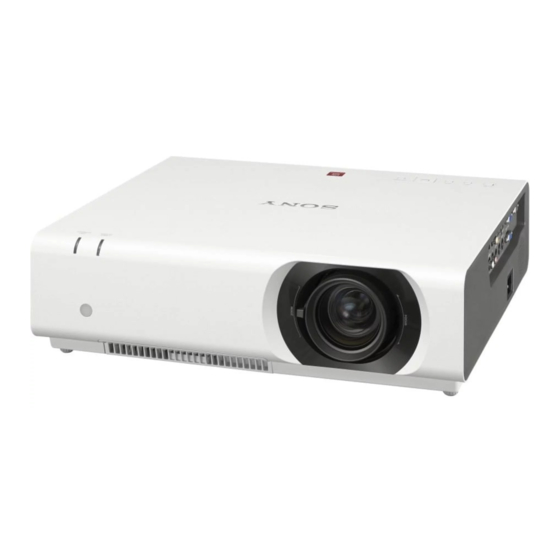 Sony VPL-CX236 Manuel De Référence Rapide