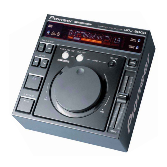 Pioneer CDJ-500S Mode D'emploi