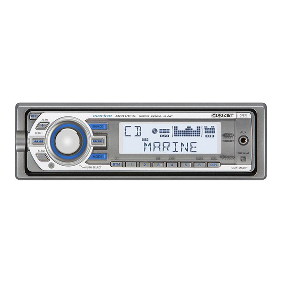 Sony CDX-M50IP Mode D'emploi