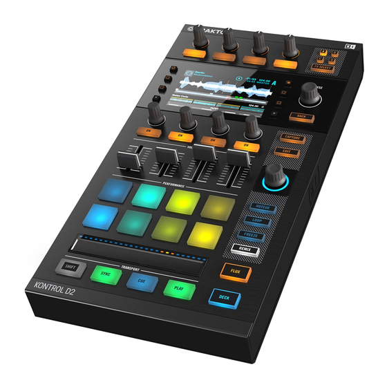 Native Instruments TRAKTOR KONTROL D2 Manuel D'utilisation