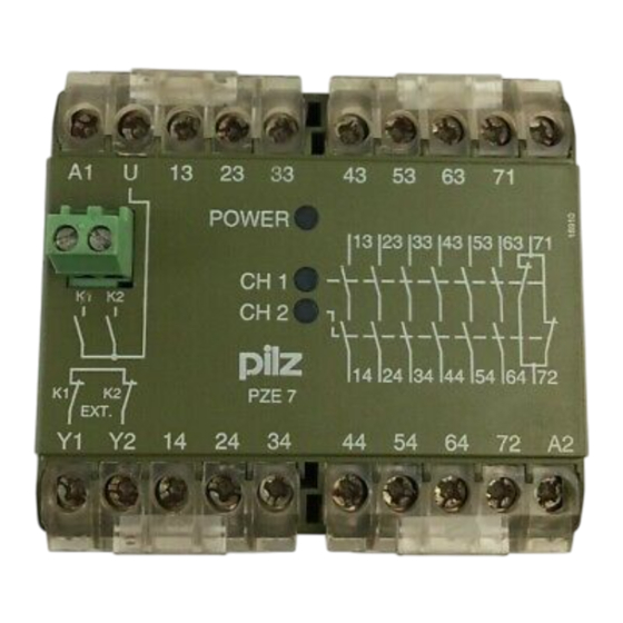 Pilz PZE 7 Notice D'utilisation