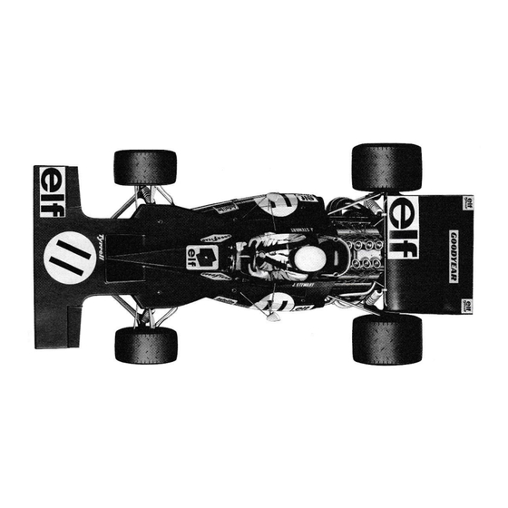 Tamiya TYRRELL 003 MONACO GP 1971 12054 Mode D'emploi