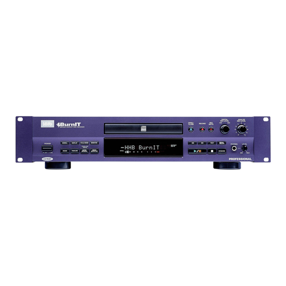 HHB BurnIT CDR-830 Mode D'emploi