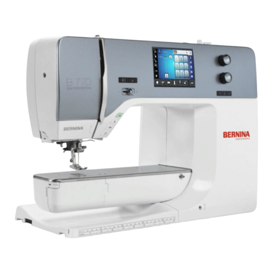 Bernina 770 QE Manuel D'installation