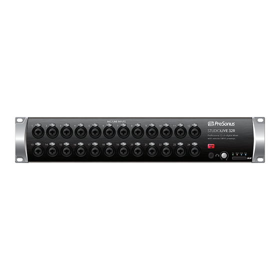 PRESONUS StudioLive III Serie Mode D'emploi