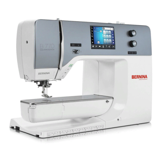 Bernina 770 QE Mode D'emploi