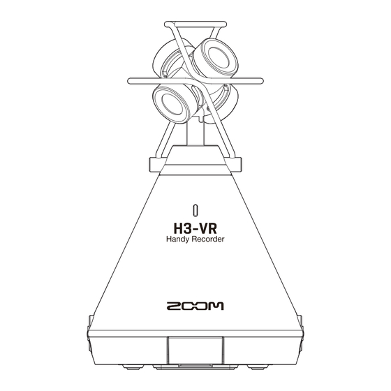 Zoom H3-VR Mode D'emploi