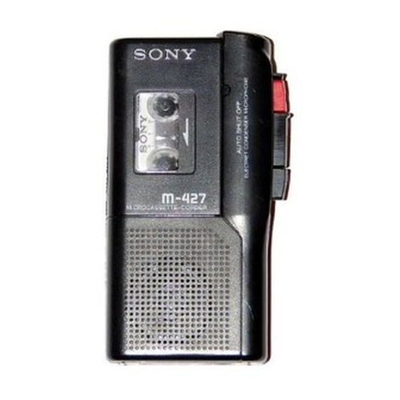 Sony M-417 Mode D'emploi