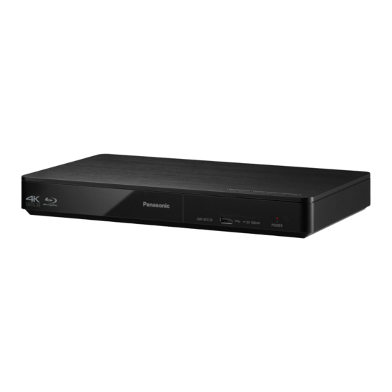 Panasonic DMP-BDT270 Mode D'emploi De Base