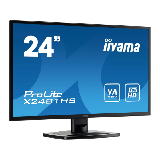 Iiyama ProLite XB2481HS Mode D'emploi