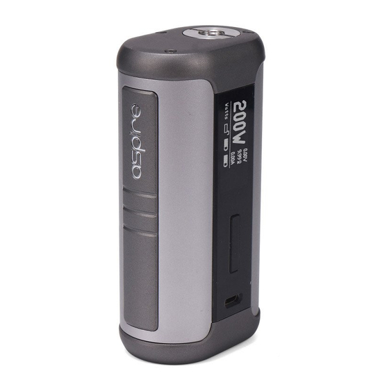 Aspire Speeder 200W Manuels