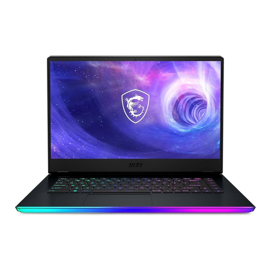 MSI GE66 RAIDER 10SF Manuel D'utilisation