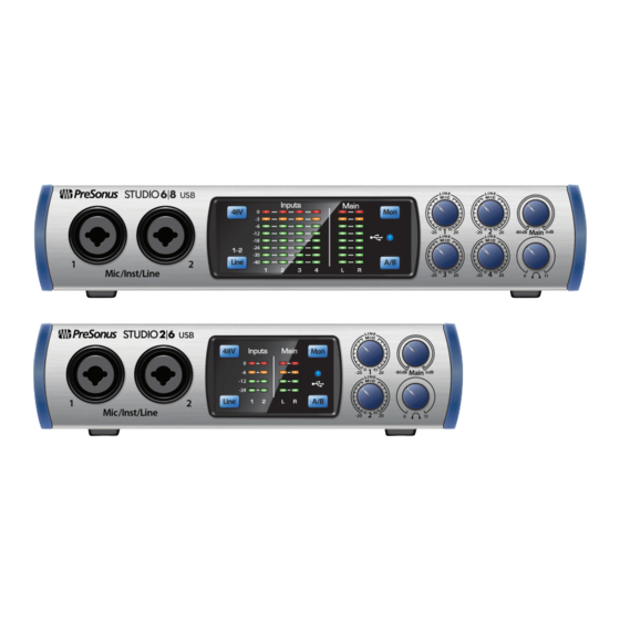 PRESONUS Studio 2|6 Manuels