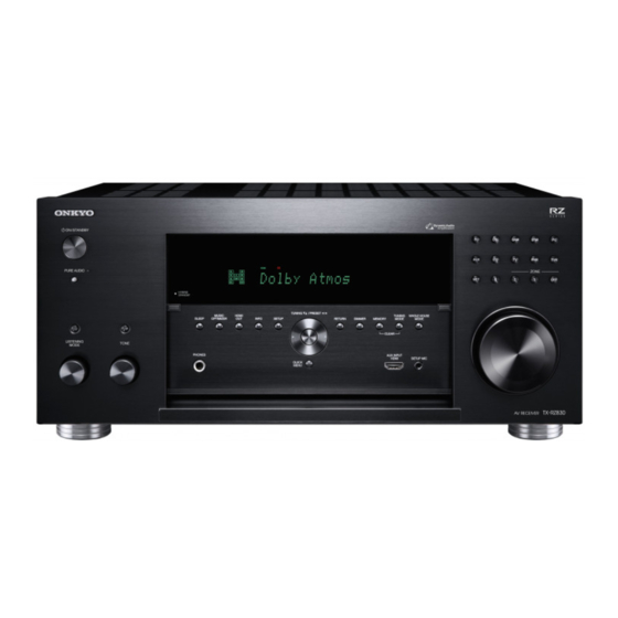 Onkyo TX-RZ830 Guide De Configuration Initiale