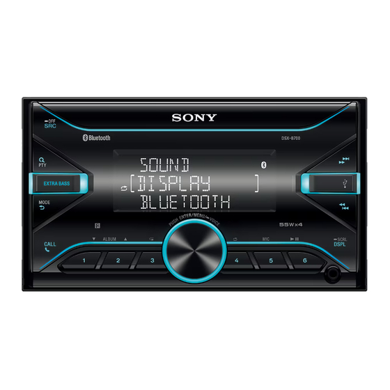 Sony DSX-B700 Mode D'emploi