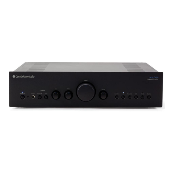 Cambridge Audio azur 540A Mode D'emploi