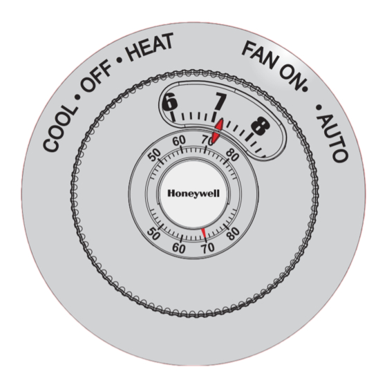 Honeywell The Round Easy-To-See T87N Mode D'emploi