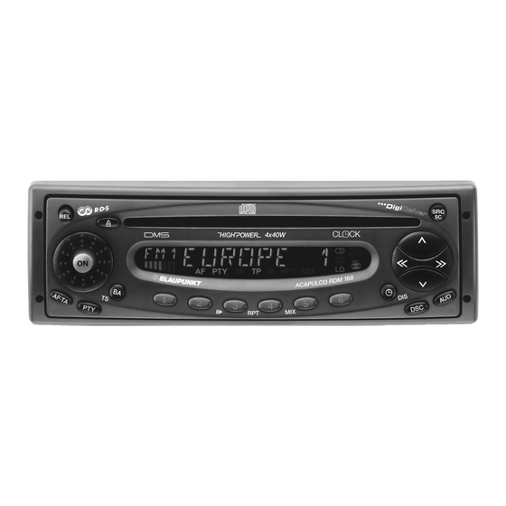 Blaupunkt Acapulco RDM 168 Instructions De Montage